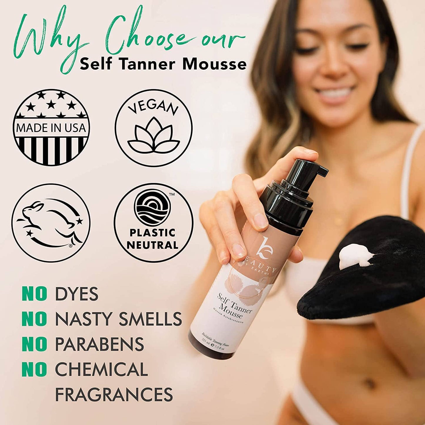 Self Tanner Body Tanning Mousse (3 Shades, 2 Sizes)